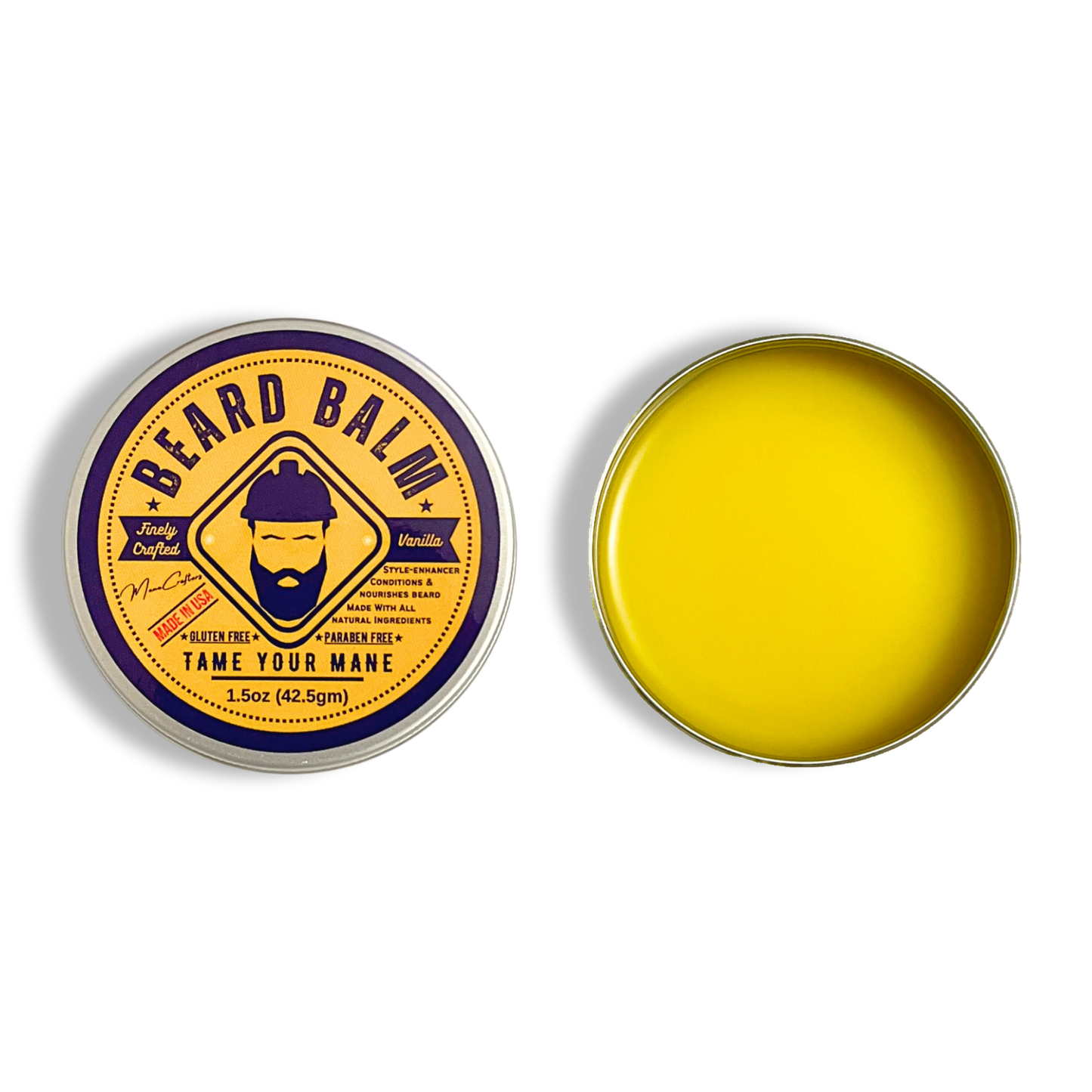Beard Balm - Vanilla 1.5oz - "Tame Your Mane"