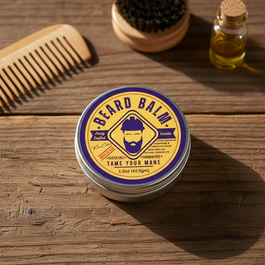 Beard Balm - Vanilla 1.5oz - "Tame Your Mane"