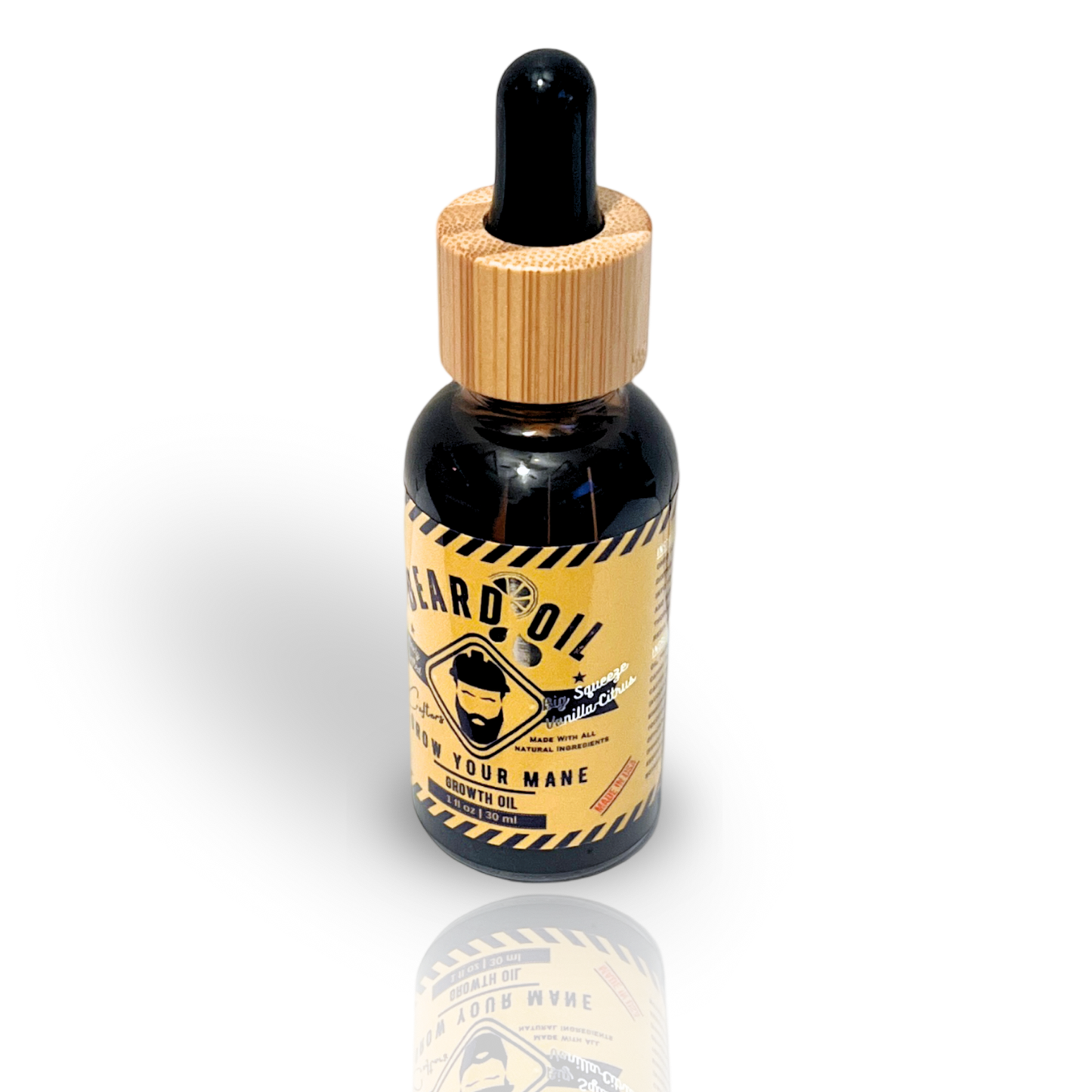 Beard Oil - Big Squeeze Vanilla-Citrus Growth Oil "Grow Your Mane"