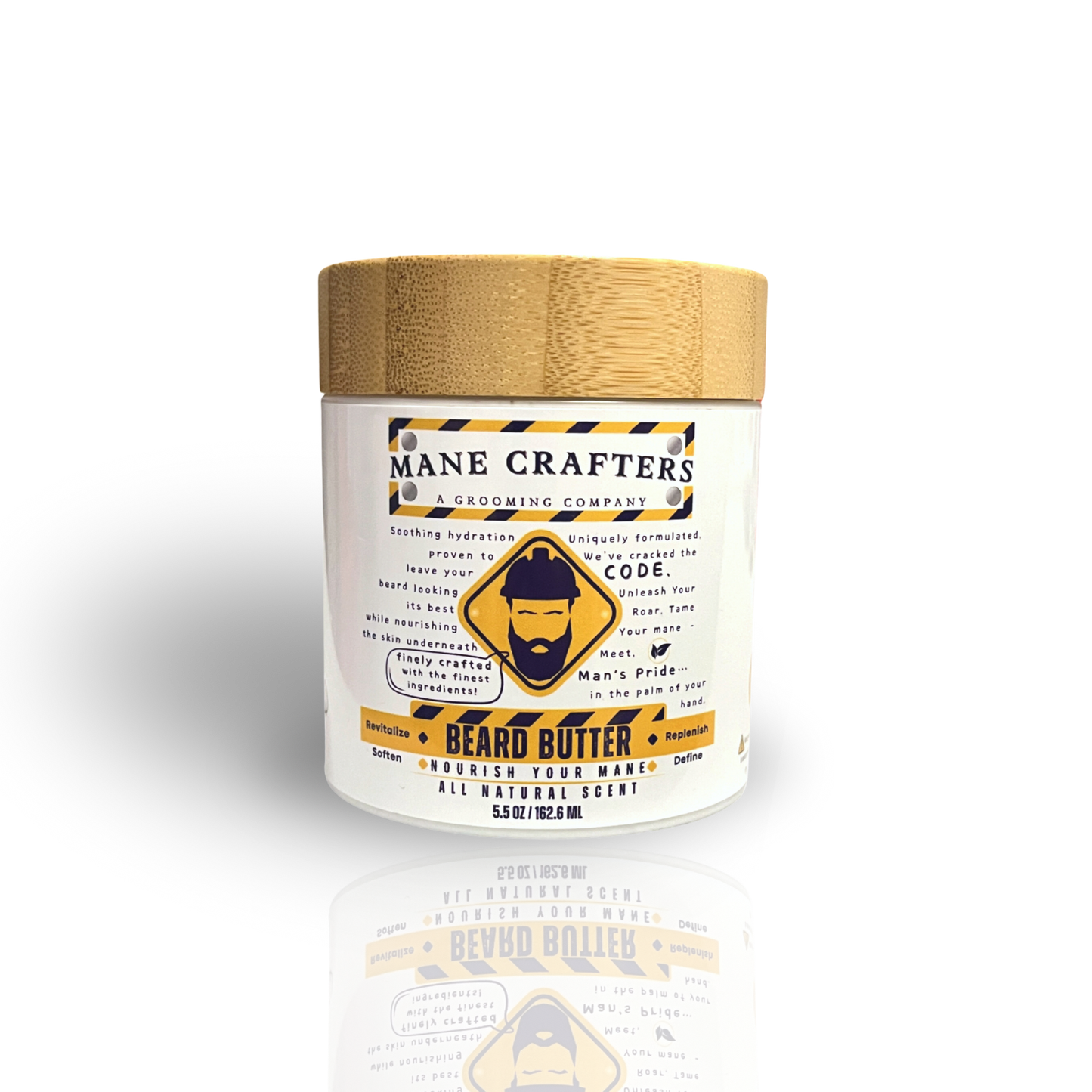 Lard Infused Beard Butter - All Natural Scent 5.5 oz