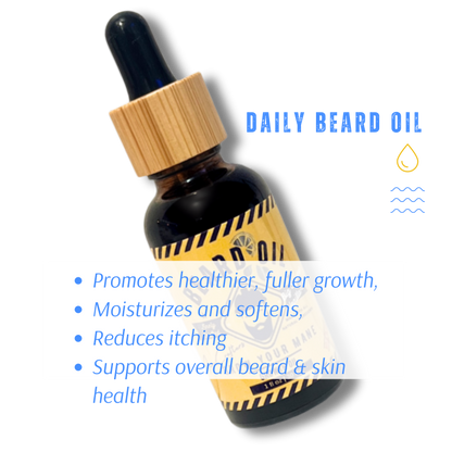 Beard Oil - Big Squeeze Vanilla-Citrus Growth Oil (1 fl oz) "Grow Your Mane"
